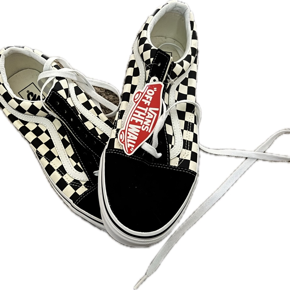 Vans Kids Black and White Checkered Sneakers